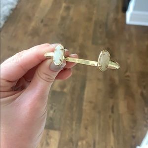 Gold & white sparkly Kendra Scott bangle